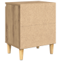 Mesita de Noche de Roble Artesanal Roble artesanal MDF de , Mesitas de noche - Ref: Foro24-875105, Precio: 44,42 €, Descuento: %