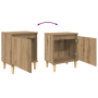 Mesita de Noche de Roble Artesanal Roble artesanal MDF de , Mesitas de noche - Ref: Foro24-875105, Precio: 44,42 €, Descuento: %