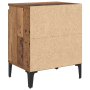 Mesita de Noche de Madera Vieja Madera Vieja Madera maciza, metal de , Mesitas de noche - Ref: Foro24-875107, Precio: 46,90 €...