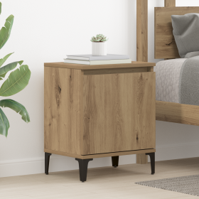 Mesa de Noche de Madera de Roble Artesanal Roble Artesanal