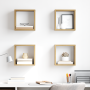 Estantes de pared roble artesanal MDF con chapa 26 x 15 x 26 cm