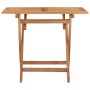 Set de comedor de jardín plegable 5 pzas madera maciza de teca