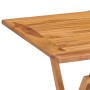 Set de comedor de jardín plegable 5 pzas madera maciza de teca