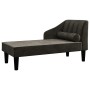 Sofá diván con cojín de cabeza terciopelo negro de , Sofás - Ref: Foro24-340720, Precio: 144,91 €