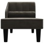 Sofá diván con cojín de cabeza terciopelo negro de , Sofás - Ref: Foro24-340720, Precio: 144,91 €
