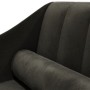 Sofá diván con cojín de cabeza terciopelo negro de , Sofás - Ref: Foro24-340720, Precio: 144,91 €