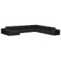 Muebles de jardín de 11 piezas con cojines ratán sintético negro de , Conjuntos de jardín - Ref: Foro24-46829, Precio: 1,00 €