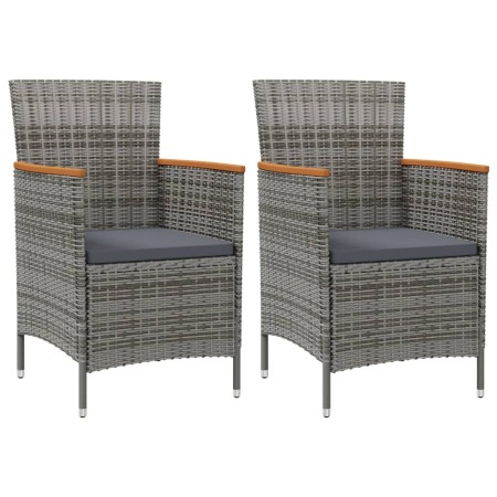 Sillas de comedor de jardín 2 unidades ratán sintético gris | Foro24.es | Tu tienda online para hogar, jardín y más Foro24.es