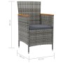 Sillas de comedor de jardín 2 unidades ratán sintético gris | Foro24.es | Tu tienda online para hogar, jardín y más Foro24.es