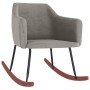 Silla mecedora de terciopelo gris claro de , Mecedoras - Ref: Foro24-331254, Precio: 77,34 €, Descuento: %