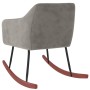 Silla mecedora de terciopelo gris claro de , Mecedoras - Ref: Foro24-331254, Precio: 77,34 €, Descuento: %