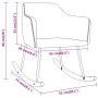 Silla mecedora de terciopelo gris claro de , Mecedoras - Ref: Foro24-331254, Precio: 77,34 €, Descuento: %