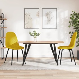 Sillas de comedor 2 uds terciopelo amarillo mostaza