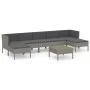 8-piece garden furniture set and gray synthetic rattan cushions by vidaXL, Garden sets - Ref: Foro24-3094546, Price: 669,25 €...