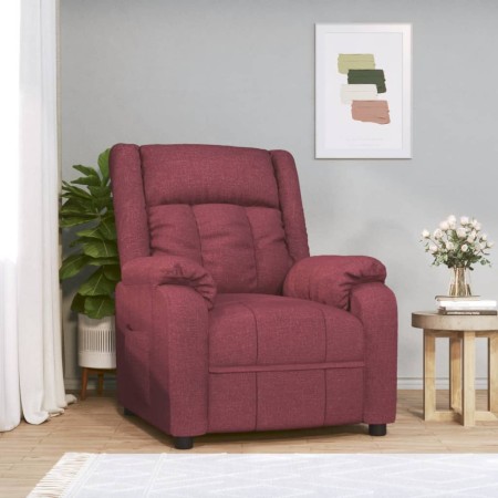 Sillón reclinable de tela rojo tinto de , Sillones - Ref: Foro24-348111, Precio: 178,63 €