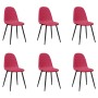Sillas de comedor 6 unidades terciopelo rojo tinto de , Sillas de comedor - Ref: Foro24-3082886, Precio: 327,24 €, Descuento: %