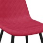 Sillas de comedor 6 unidades terciopelo rojo tinto de , Sillas de comedor - Ref: Foro24-3082886, Precio: 327,24 €, Descuento: %