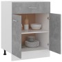 Armario bajo cajón madera ingeniería gris hormigón 60x46x81,5cm de , Armarios de cocina - Ref: Foro24-801232, Precio: 118,14 ...