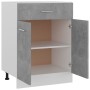 Armario bajo cajón madera ingeniería gris hormigón 60x46x81,5cm de , Armarios de cocina - Ref: Foro24-801232, Precio: 118,14 ...