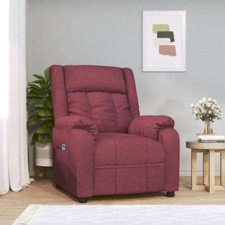 Sillón reclinable eléctrico tela rojo tinto de , Sillones - Ref: Foro24-3143570, Precio: 218,79 €, Descuento: %