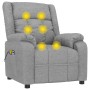 Sillón de masaje eléctrico tela gris claro de , Sillones de masaje eléctricos - Ref: Foro24-3143579, Precio: 234,75 €
