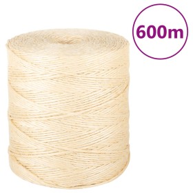 Cuerda 100% sisal 2 mm 600 m de , Sogas y cuerdas metálicas - Ref: Foro24-155001, Precio: 23,04 €