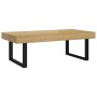 Mesa de centro MDF y hierro marrón claro y negro 120x60x40 cm