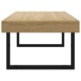 Mesa de centro MDF y hierro marrón claro y negro 120x60x40 cm