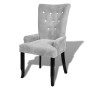 Sillón de terciopelo plateado de , Sillas de comedor - Ref: Foro24-240654, Precio: 135,16 €, Descuento: %