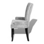 Sillón de terciopelo plateado de , Sillas de comedor - Ref: Foro24-240654, Precio: 135,16 €, Descuento: %