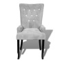 Sillón de terciopelo plateado de , Sillas de comedor - Ref: Foro24-240654, Precio: 135,16 €, Descuento: %