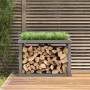 Soporte para leña de exterior madera pino gris 108x52x74 cm de , Bolsas y soportes de leña - Ref: Foro24-822633, Precio: 97,9...