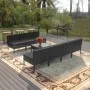 Gartenmöbelset 8-teilig und Kissen Kunststoff Rattan schwarz von vidaXL, Gartensets - Ref: Foro24-3094329, Preis: 538,89 €, R...