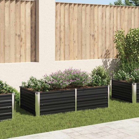 Jardinera elevada acero galvanizado gris antracita 160x80x45 cm de , Maceteros y jardineras - Ref: Foro24-47013, Precio: 50,1...