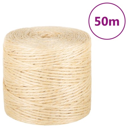 Cuerda 100% sisal 4 mm 50 m de , Sogas y cuerdas metálicas - Ref: Foro24-155008, Precio: 14,56 €, Descuento: %