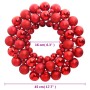 Corona de Navidad poliestireno roja 45 cm de , Adornos festivos - Ref: Foro24-356121, Precio: 40,45 €
