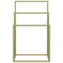 Toallero de pie de hierro dorado 48x24x79 cm de , Toalleros - Ref: Foro24-343092, Precio: 71,31 €, Descuento: %