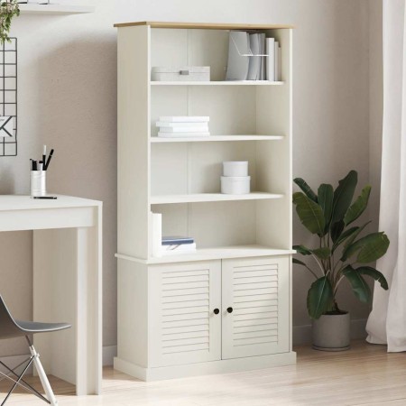 Librería VIGO madera maciza de pino blanco 85x35x170 cm