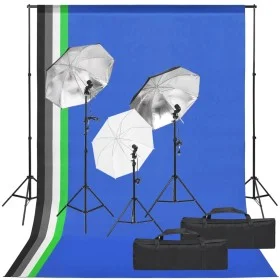 Photo studio kit with lighting set and background by vidaXL, Flashes and studio lighting - Ref: Foro24-3094730, Price: 174,20...