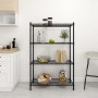 Estante de almacenamiento 4 niveles negro 90x35x137 cm 200 kg de , Estanterías industriales - Ref: Foro24-324622, Precio: 73,...