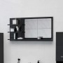 Espejo de baño madera contrachapada negro brillo 90x10,5x45 cm | Foro24.es | Tu tienda online para hogar, jardín y más Foro24.es