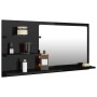 Espejo de baño madera contrachapada negro brillo 90x10,5x45 cm | Foro24.es | Tu tienda online para hogar, jardín y más Foro24.es