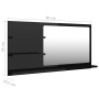 Espejo de baño madera contrachapada negro brillo 90x10,5x45 cm | Foro24.es | Tu tienda online para hogar, jardín y más Foro24.es