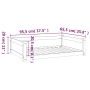 Cama para perros madera maciza de pino gris 95,5x65,5x28 cm | Foro24.es | Tu tienda online para hogar, jardín y más Foro24.es