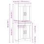 Aparador alto madera contrachapada gris sonoma 69,5x34x180 cm de , Aparadores - Ref: Foro24-3199607, Precio: 167,95 €, Descue...