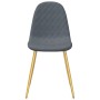 Sillas de comedor 6 unidades terciopelo gris oscuro de , Sillas de comedor - Ref: Foro24-3082871, Precio: 287,69 €, Descuento: %
