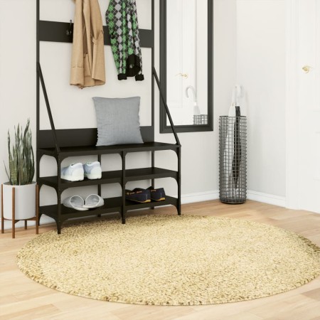 Alfombra de pelo largo moderna dorado Ø 160 cm de , Alfombras - Ref: Foro24-375356, Precio: 62,87 €, Descuento: %