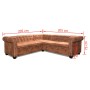 Sofá de esquina Chesterfield 5 plazas cuero artificial marrón de , Sofás - Ref: Foro24-243615, Precio: 775,11 €, Descuento: %