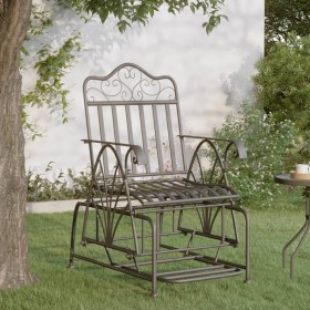 Black steel rocking bench 61 cm by vidaXL, garden benches - Ref: Foro24-318834, Price: 139,30 €, Discount: %