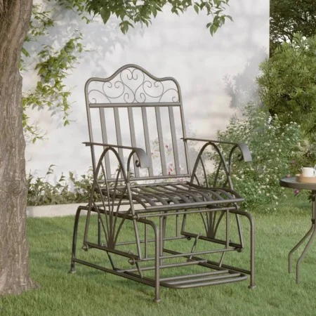 Black steel rocking bench 61 cm by vidaXL, garden benches - Ref: Foro24-318834, Price: 139,30 €, Discount: %